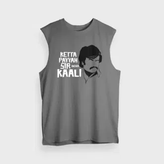 Ketta Payyan Sir Indha Kaali Men/Unisex Tank Top in Charcoal Melange Color