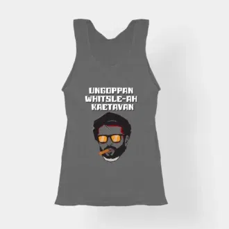 Ungoppan Whistle Ah Kaetavan Women's Tank Top in Charcoal Melange Color