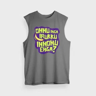 Onnu Inga Irukku, Innonu Enga Men/Unisex Tank Top in Charcoal Melange Color