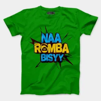 Naa Romba Bisyy Men/Unisex T-Shirt in Flag Green Color
