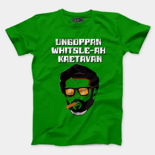 Ungoppan whistle ah kaetavan men/unisex t-shirt in flag green color