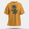 Nalu English Paper Meinjittu Vandhu Film Kattriya Nee Men/Unisex Oversized T-Shirt in Golden Yellow Color
