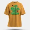 Naanga Adi Vangadha Area Ve Kedayadhu Men/Unisex Oversized T-Shirt in Golden Yellow Color