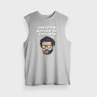 Ungoppan Whistle Ah Kaetavan Men/Unisex Tank Top in Grey Melange Color