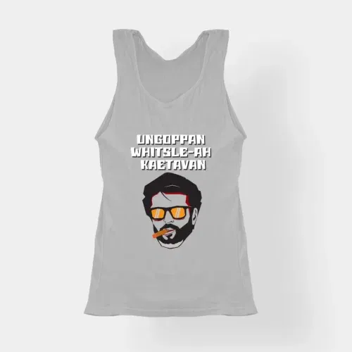 Ungoppan whistle ah kaetavan women's tank top in grey melange color