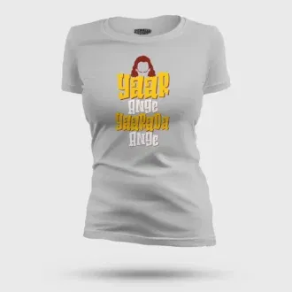 Yaar Ange Yaarada Ange Women's T-Shirt in Grey Melange Color