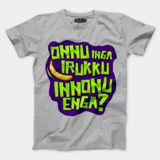 Onnu Inga Irukku, Innonu Enga Men/Unisex T-Shirt in Grey Melange Color