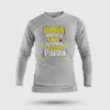 Somebody Kuthing Iam Kathing Men/Unisex Long Sleeve T-Shirt in Grey Melange Color