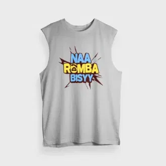 Naa Romba Bisyy Men/Unisex Tank Top in Grey Melange Color