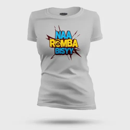 Naa romba bisyy women's t-shirt in grey melange color