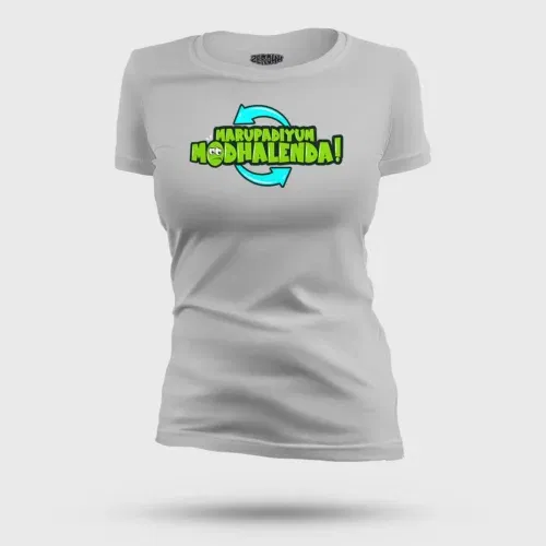 Marupadiyum modhalenda! Women's t-shirt in grey melange color
