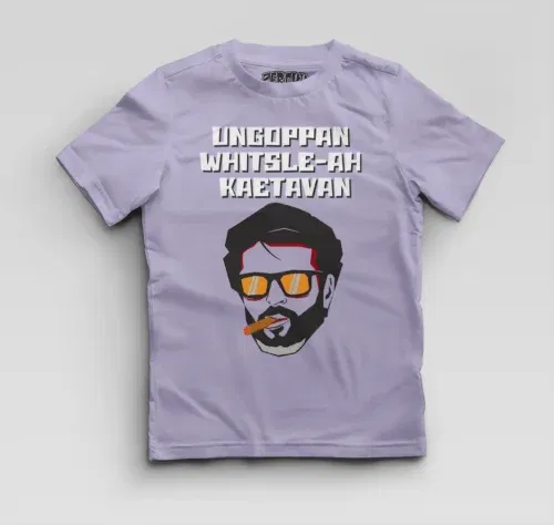 Ungoppan whistle ah kaetavan boys round neck t-shirt in lavender color