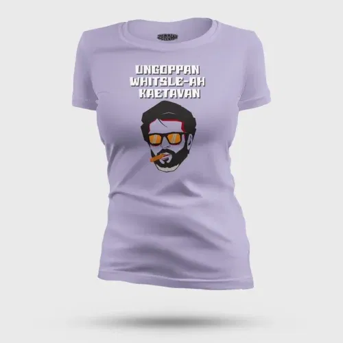Ungoppan whistle ah kaetavan women's t-shirt in lavender color