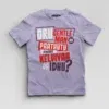Oru Gentleman Ah Paathuthu Kekkara Kelviyaa Da Idhu Boys Round Neck T-Shirt in Lavender Color