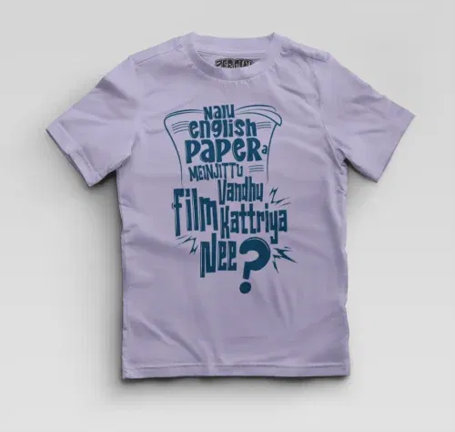 Nalu english paper meinjittu vandhu film kattriya nee boys round neck t-shirt in lavender color