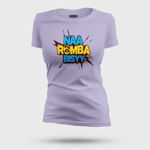 Naa romba bisyy women's t-shirt in lavender color