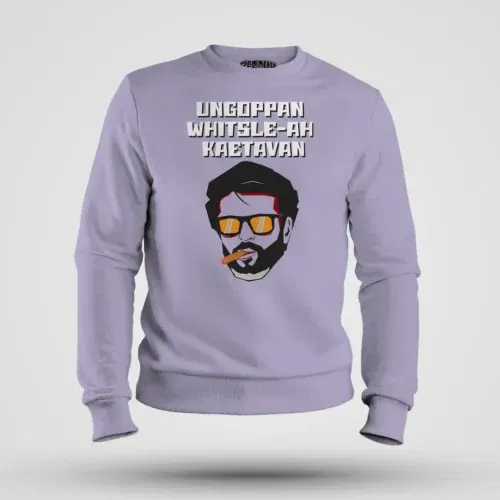Ungoppan whistle ah kaetavan men/unisex sweatshirt in lavender color