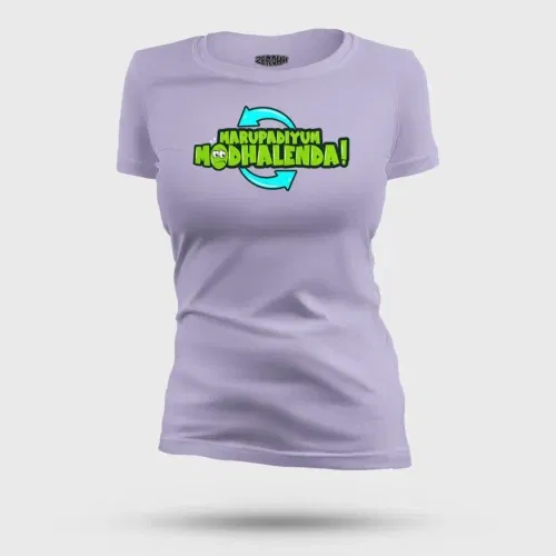 Marupadiyum modhalenda! Women's t-shirt in lavender color