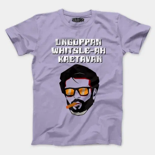 Ungoppan whistle ah kaetavan men/unisex t-shirt in lavender color