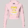 Somebody Kuthing Iam Kathing Women's Crop Hoodies in Light Baby Pink Color