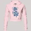Nalu English Paper Meinjittu Vandhu Film Kattriya Nee Women's Crop Hoodies in Light Baby Pink Color