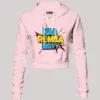 Naa Romba Bisyy Women's Crop Hoodies in Light Baby Pink Color