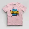 Naa Romba Bisyy Boys Round Neck T-Shirt in Light Baby Pink Color