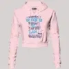 Naanum Valikkaatha Maathiri Evlo Neram Thaan Nadikkirathu Women's Crop Hoodies in Light Baby Pink Color