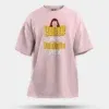 Yaar Ange Yaarada Ange Men/Unisex Oversized T-Shirt in Light Baby Pink Color