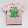 Naanga Adi Vangadha Area Ve Kedayadhu Boys Round Neck T-Shirt in Light Baby Pink Color