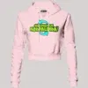 Marupadiyum Modhalenda! Women's Crop Hoodies in Light Baby Pink Color