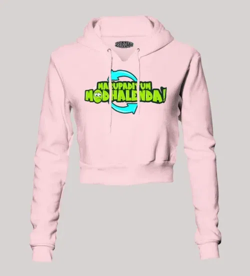 Marupadiyum modhalenda! Women's crop hoodies in light baby pink color