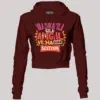 Vaazhkayila Sila Adigal Vizha Dhan Seyiyum Women's Crop Hoodies in Maroon Color