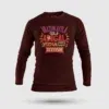 Vaazhkayila Sila Adigal Vizha Dhan Seyiyum Men/Unisex Long Sleeve T-Shirt in Maroon Color
