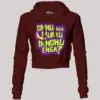 Onnu Inga Irukku, Innonu Enga Women's Crop Hoodies in Maroon Color