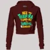 Nee Thirupura Sundari Illa Thiruttu Sundari Women's Crop Hoodies in Maroon Color
