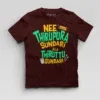 Nee Thirupura Sundari Illa Thiruttu Sundari Boys Round Neck T-Shirt in Maroon Color