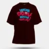 Innuma Indha Ooru Namala Nambudhu Men/Unisex Oversized T-Shirt in Maroon Color