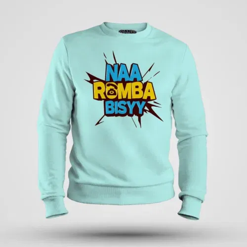 Naa romba bisyy men/unisex sweatshirt in mint color