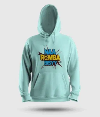 Naa Romba Bisyy Men/Unisex Hoodie in Mint Color