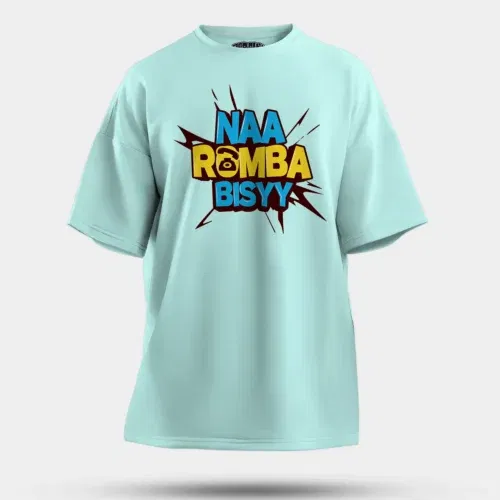 Naa romba bisyy men/unisex oversized t-shirt in mint color