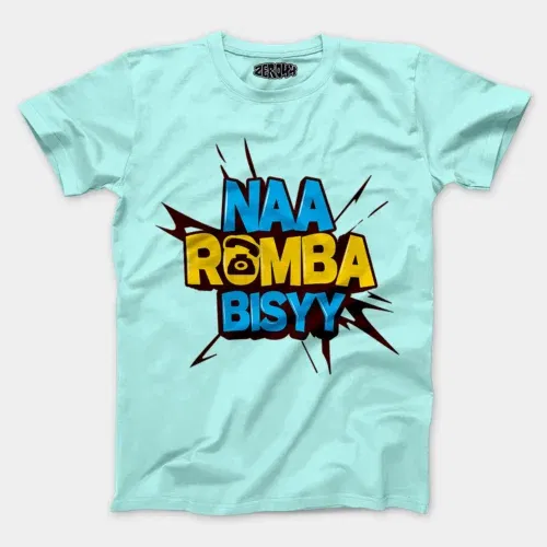 Naa romba bisyy men/unisex t-shirt in mint color