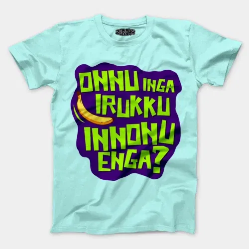 Onnu inga irukku, innonu enga men/unisex t-shirt in mint color