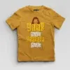 Yaar Ange Yaarada Ange Boys Round Neck T-Shirt in Mustard Yellow Color