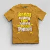 Somebody Kuthing Iam Kathing Boys Round Neck T-Shirt in Mustard Yellow Color