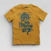 Nalu English Paper Meinjittu Vandhu Film Kattriya Nee Boys Round Neck T-Shirt in Mustard Yellow Color