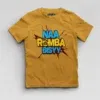 Naa Romba Bisyy Boys Round Neck T-Shirt in Mustard Yellow Color