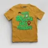 Naanga Adi Vangadha Area Ve Kedayadhu Boys Round Neck T-Shirt in Mustard Yellow Color