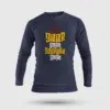 Yaar Ange Yaarada Ange Men/Unisex Long Sleeve T-Shirt in Navy Blue Color
