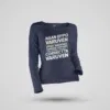 Naan Eppo Varuven, Eppadi Varuvennu, Yaarukum Theriyadhu Women's Long Sleeve T-Shirt in Navy Blue Color